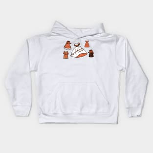 Orange Cream Party Dresses Kids Hoodie